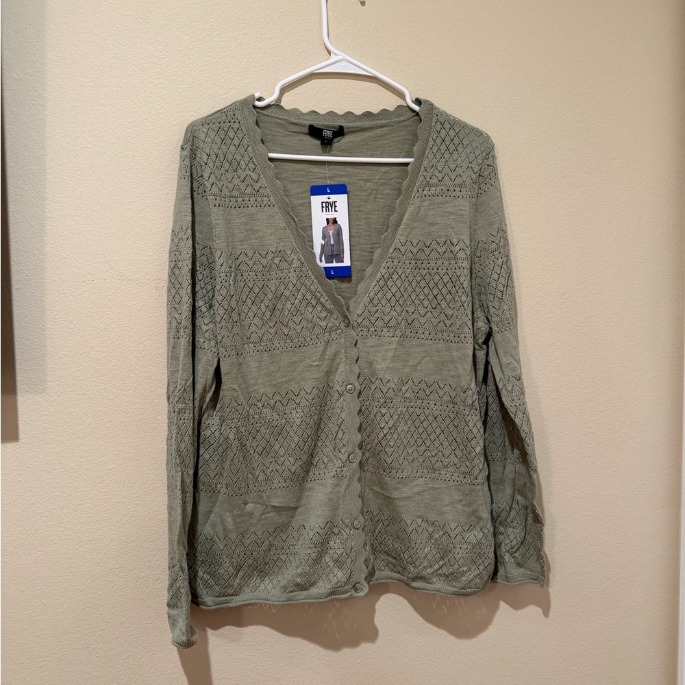 NWT Ladies Frye Olive Knit Sweater